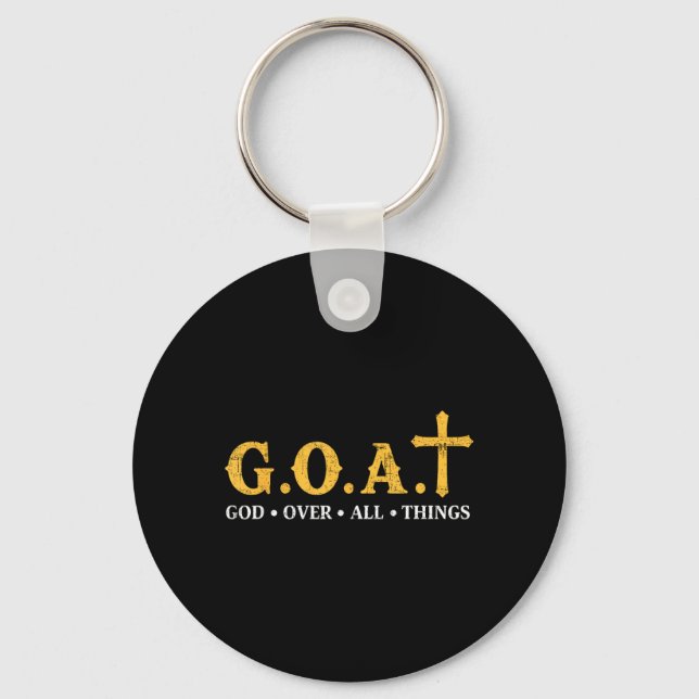 Goat God Over All Things Key Ring (Front)