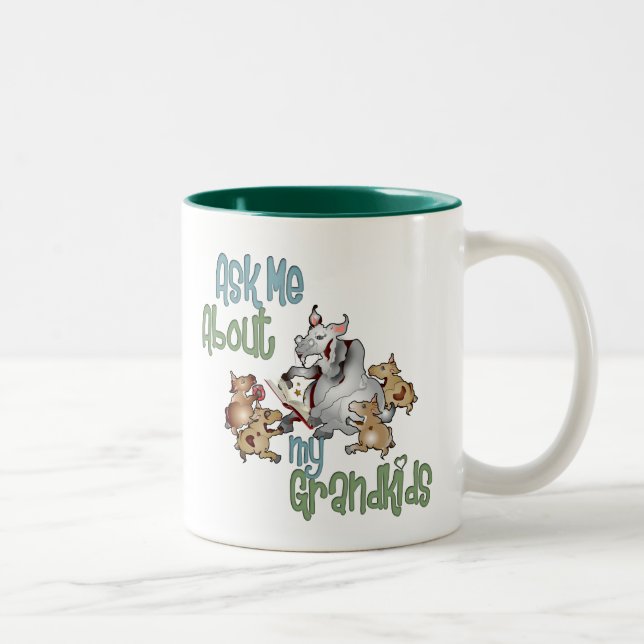 Goat Grand Kids - Grandma Two-Tone Coffee Mug (Right)