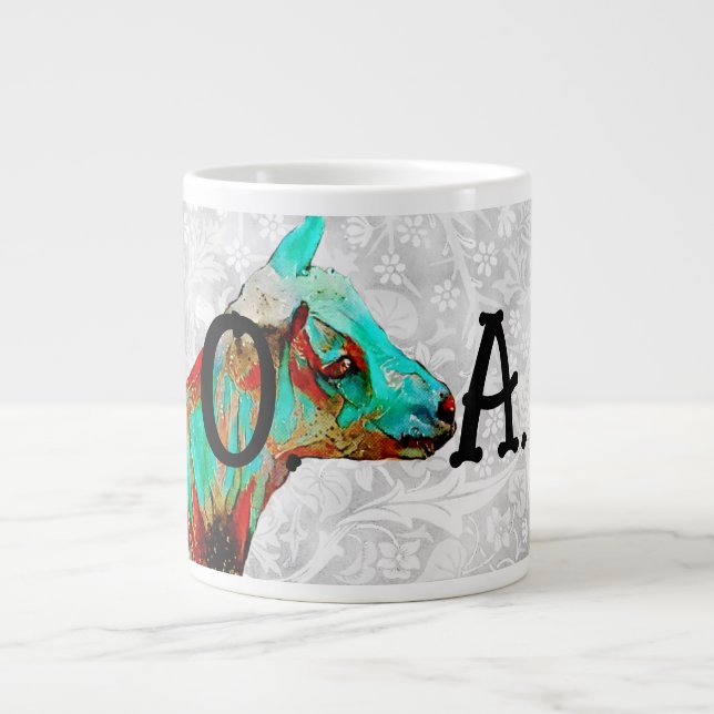 GOAT Greatest Of All Time Colourful Goat Mug Cup (Front)