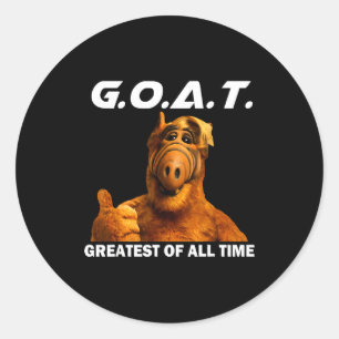 Goat Greatest Of All Time Funny Meme  Classic Round Sticker
