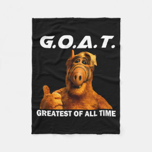 Goat Greatest Of All Time Funny Meme  Fleece Blanket