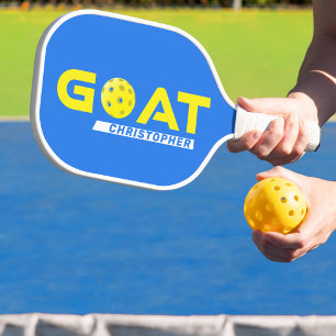 GOAT Greatest of All Time Personalised Blue Pickleball Paddle