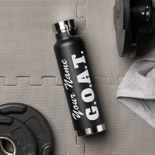 GOAT Greatest Of All Time personalised Water Bottle