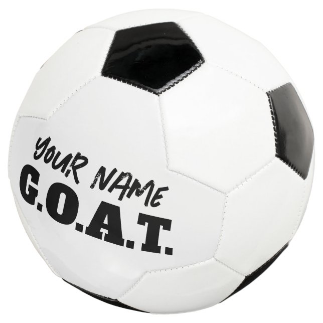 GOAT Greatest Of All Time soccer player gift ball (Three Quarter)