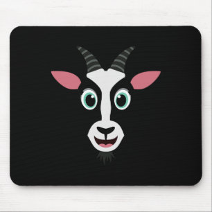 Goat Halloween Costume Goat Face Lazy Halloween Co Mouse Pad