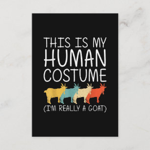 Goat Halloween Human Costume Enclosure Card