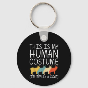 Goat Halloween Human Costume Key Ring