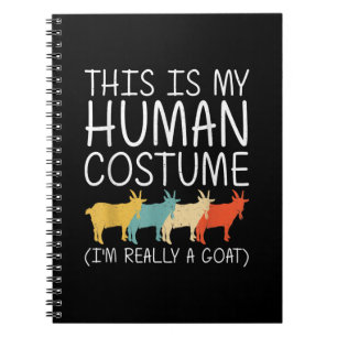 Goat Halloween Human Costume Notebook