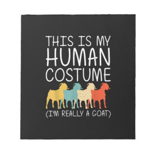 Goat Halloween Human Costume Notepad