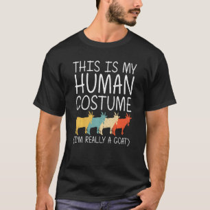 Goat Halloween Human Costume Sheep Kid Nanny Easy T-Shirt