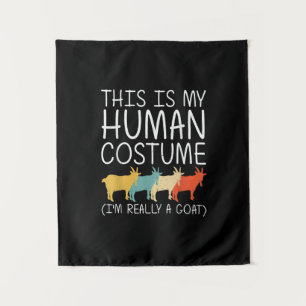 Goat Halloween Human Costume Tapestry