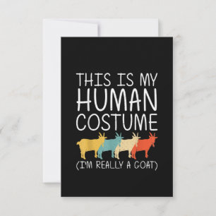 Goat Halloween Human Costume Thank You Card