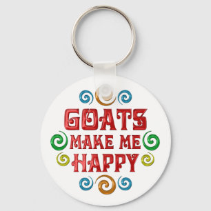 Goat Happiness Key Ring