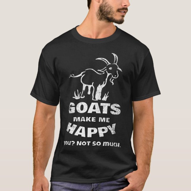 Goat   Happy Goat T-Shirt (Front)