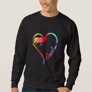 Goat Heart Farm Animals Farmer Goat Mum Sweatshirt