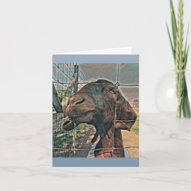 Goat Hello Card - Blankd (Front)