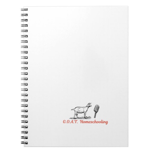 GOAT Homeschooling Logo Notebook (Front)