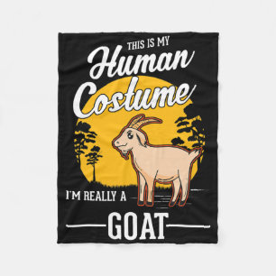 Goat Human Costume Halloween Goat  Fleece Blanket