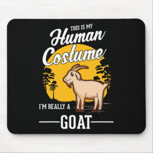 Goat Human Costume Halloween Goat Mouse Pad