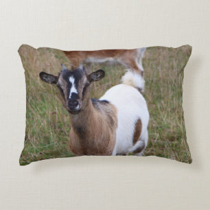 Goat in a field decorative cushion
