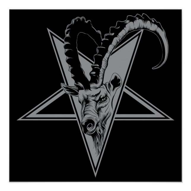 Goat in a Pentagram Poster (Front)