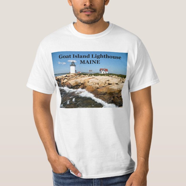 Goat Island Lighthouse, Maine T-Shirt (Front)