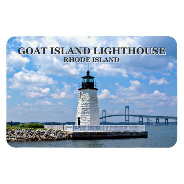 Goat Island Lighthouse, Rhode Island Flexi Magnet (Horizontal)