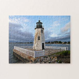 Goat Island Lighthouse, Rhode Island Jigsaw Puzzle