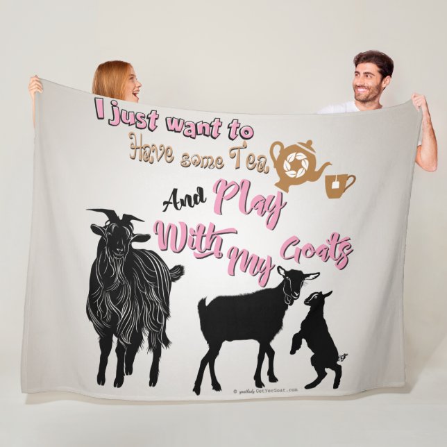 GOAT | Just want to Have Tea Play with My Goat Fleece Blanket (In Situ)