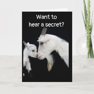 GOAT KNOWS HOW "OLD" YOU ARE "BUT" WON'T SAY CARD