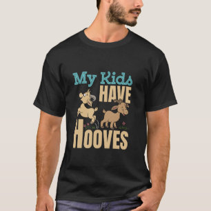 Goat Lady Mama Mum Dad Farmer Cute My Kids Have Ho T-Shirt
