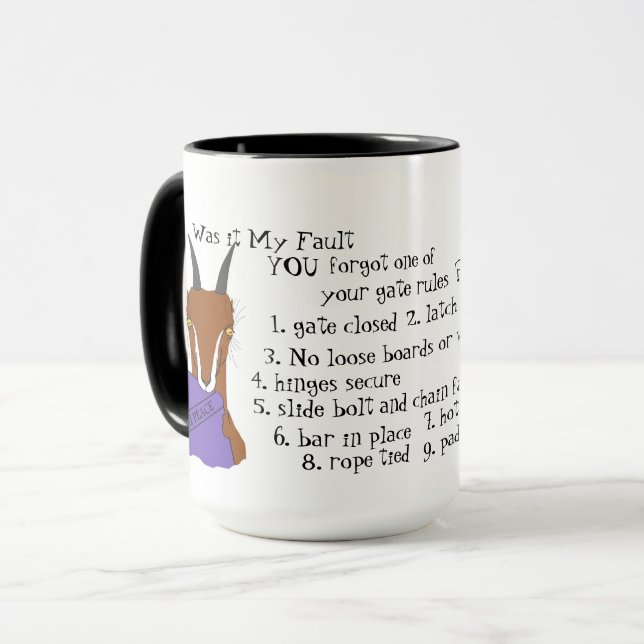 Goat, lamanch goat, funny goats mug (Front Left)