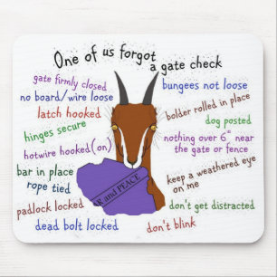 goat, lamancha, escape trouble mouse pad