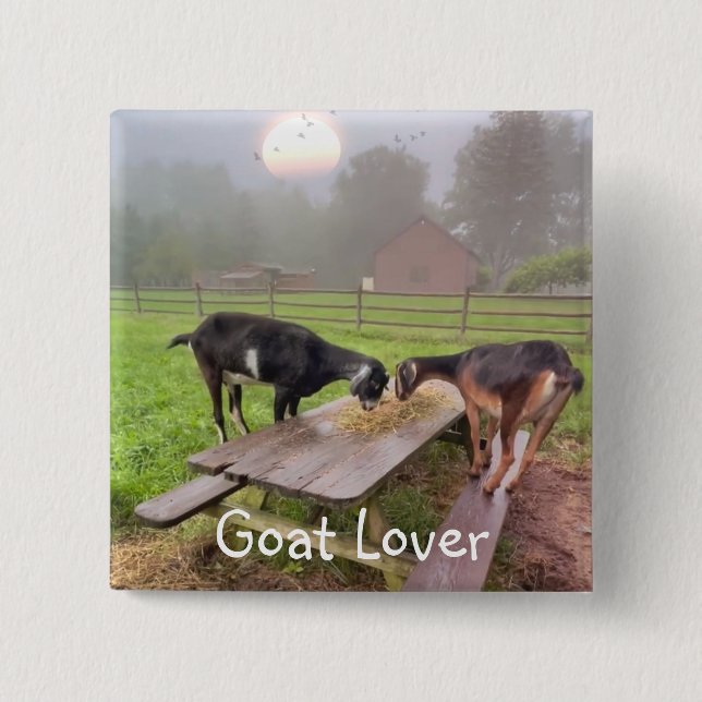 Goat Lover 15 Cm Square Badge (Front)