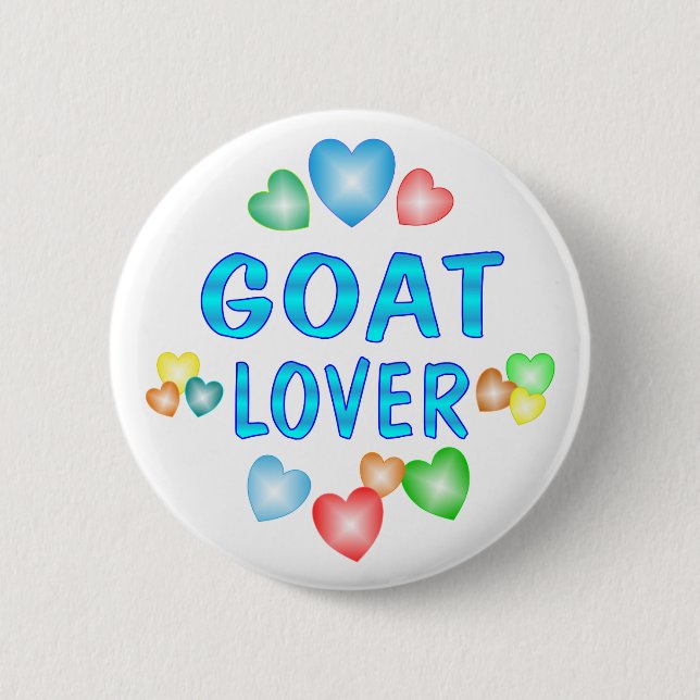 GOAT LOVER 6 CM ROUND BADGE (Front)