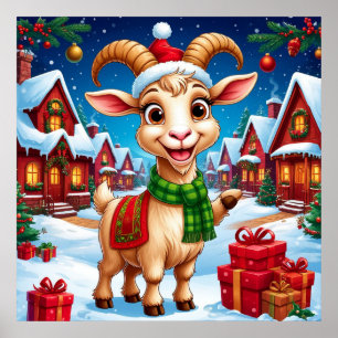 ❄️ Goat Lover Christmas Gift Year Of The Goat 2027 Poster