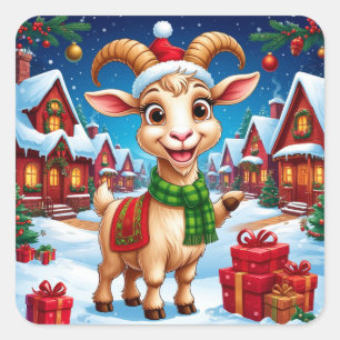 ❄️ Goat Lover Christmas Gift Year Of The Goat 2027 Square Sticker