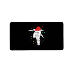 Goat Lover Christmas Holidays Label