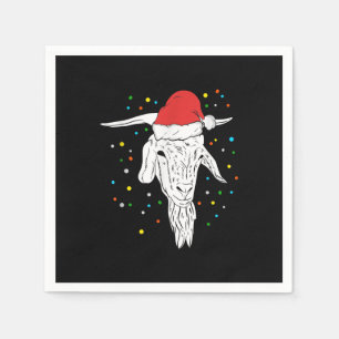 Goat Lover Christmas Holidays Napkin