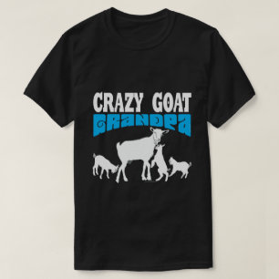 GOAT Lover   Crazy Goat Grandpa Blue GYG T-Shirt