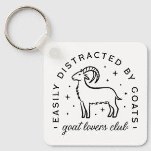 Goat lover farm life quotes aesthetic key ring