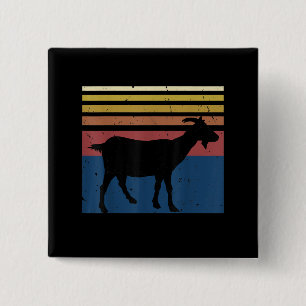 Goat Lover Gifts Vintage Retro Funny Farmer Farm 15 Cm Square Badge