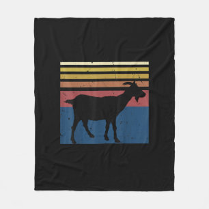 Goat Lover Gifts Vintage Retro Funny Farmer Farm Fleece Blanket