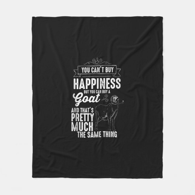 Goat Lover Goat Gift Fleece Blanket (Front)