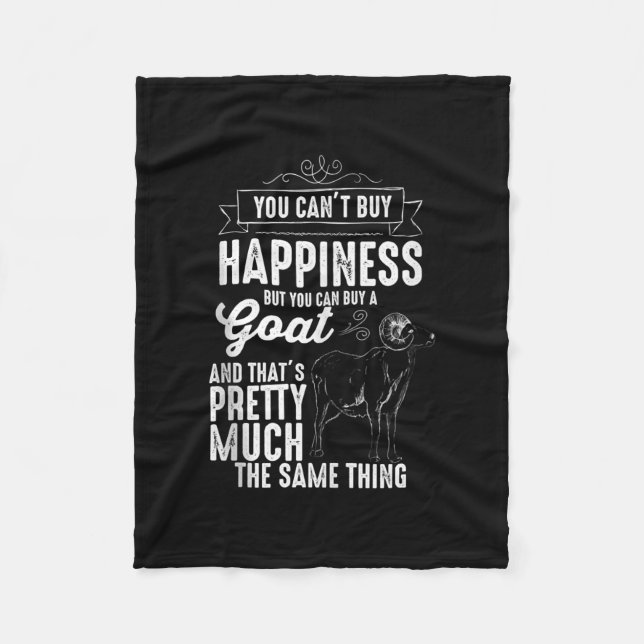 Goat Lover Goat Gift Fleece Blanket (Front)