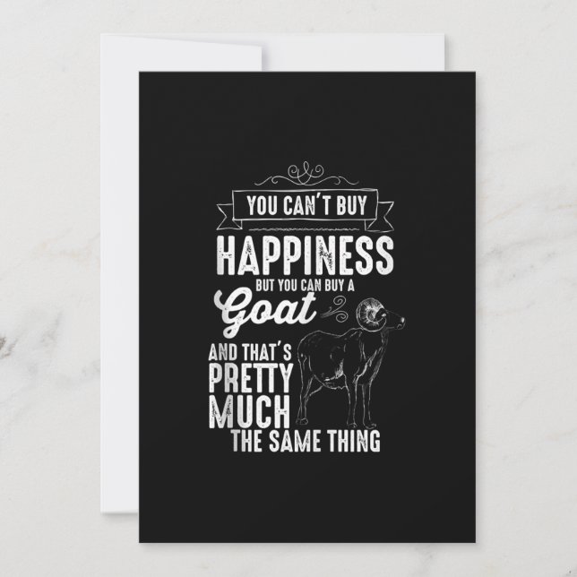 Goat Lover Goat Gift Invitation (Front)