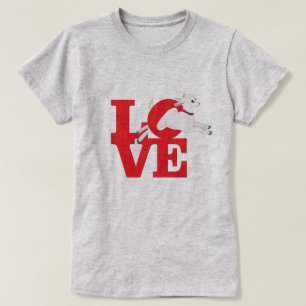 GOAT LOVER   RED Goat L O V E - White Goat T-Shirt