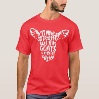 Goat Lover Typo Funny Goat Distressed Typography S T-Shirt