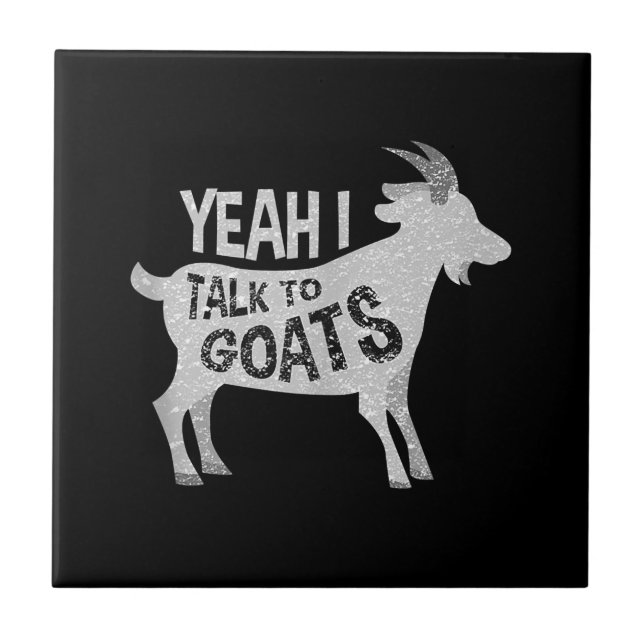 Goat Lovers Goat Joke Gift Ceramic Tile (Front)