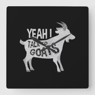 Goat Lovers Goat Joke Gift Square Wall Clock
